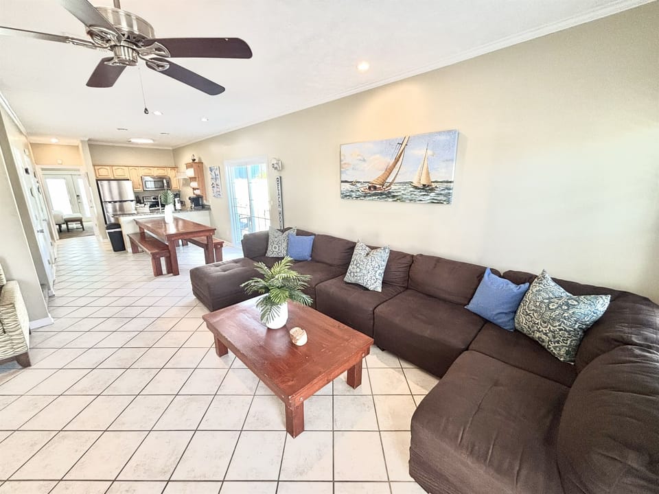 Spacious living room area