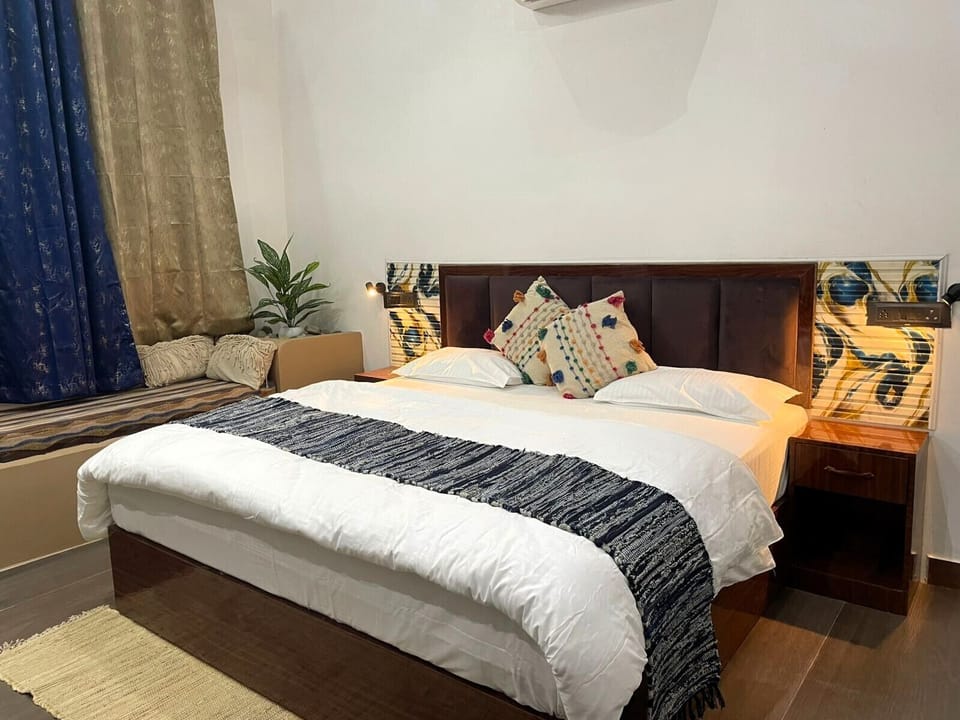 Luxury Double or Twin Room, Private Pool, Garden View | Desk, laptop workspace, blackout drapes, iron/ironing board
