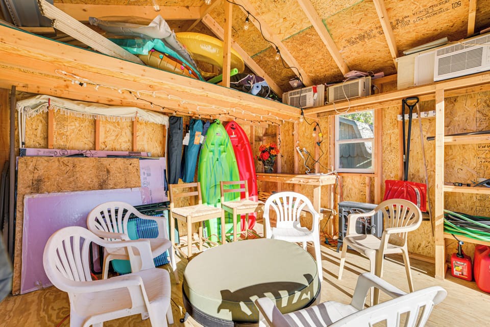 Shed | Outdoor Dining Area | Kids' Kayaks