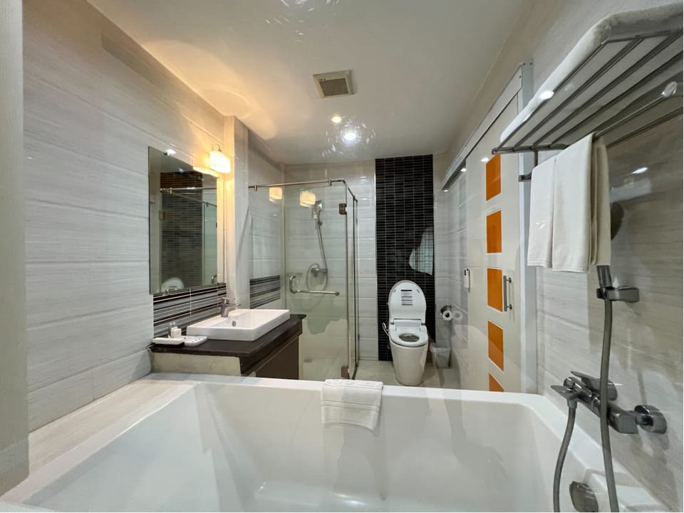 Deluxe Double Room | Bathroom | Free toiletries, towels, soap, shampoo