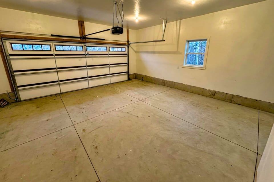 Keep your vehicle and gear dry using the spacious garage.