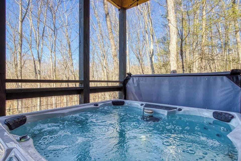 Private hot tub on the deck—ideal for starry nights.