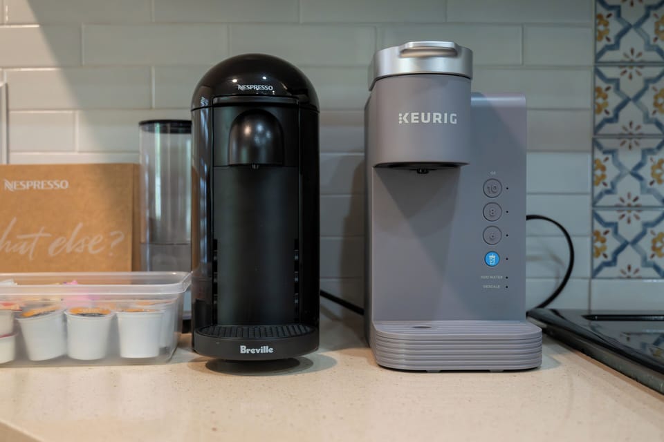 Nespresso and Keurig coffee espresso machines 