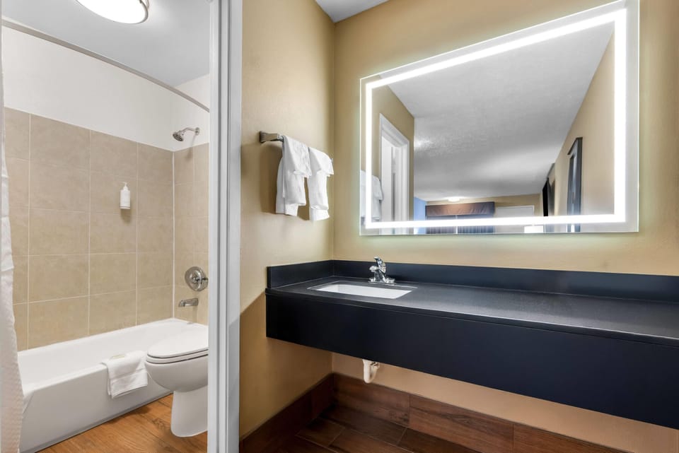 Free toiletries, hair dryer, towels