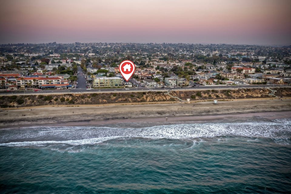Prime beachfront location just steps from the shoreline