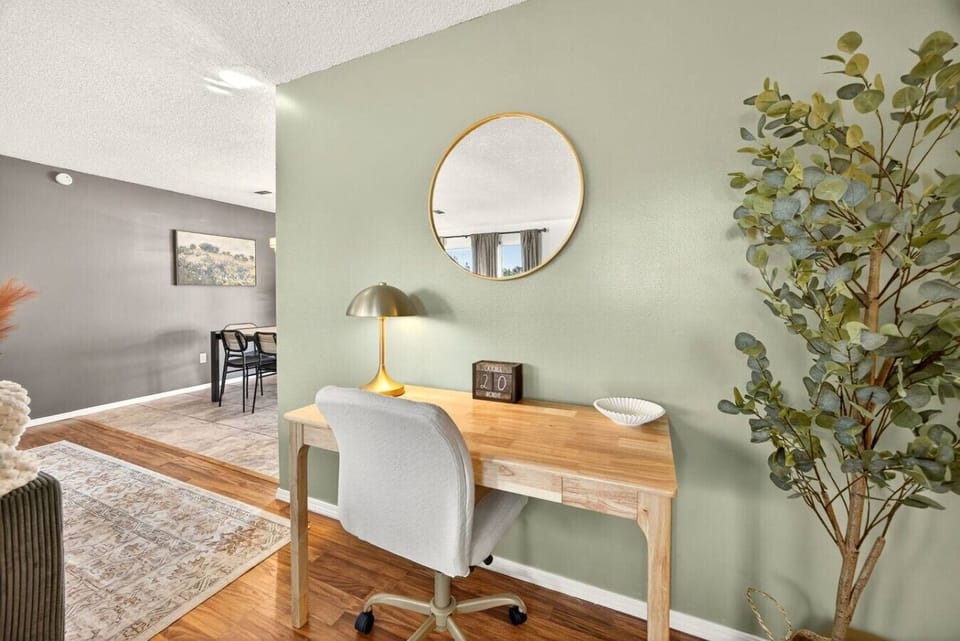 Dedicated workspace with outlet close by