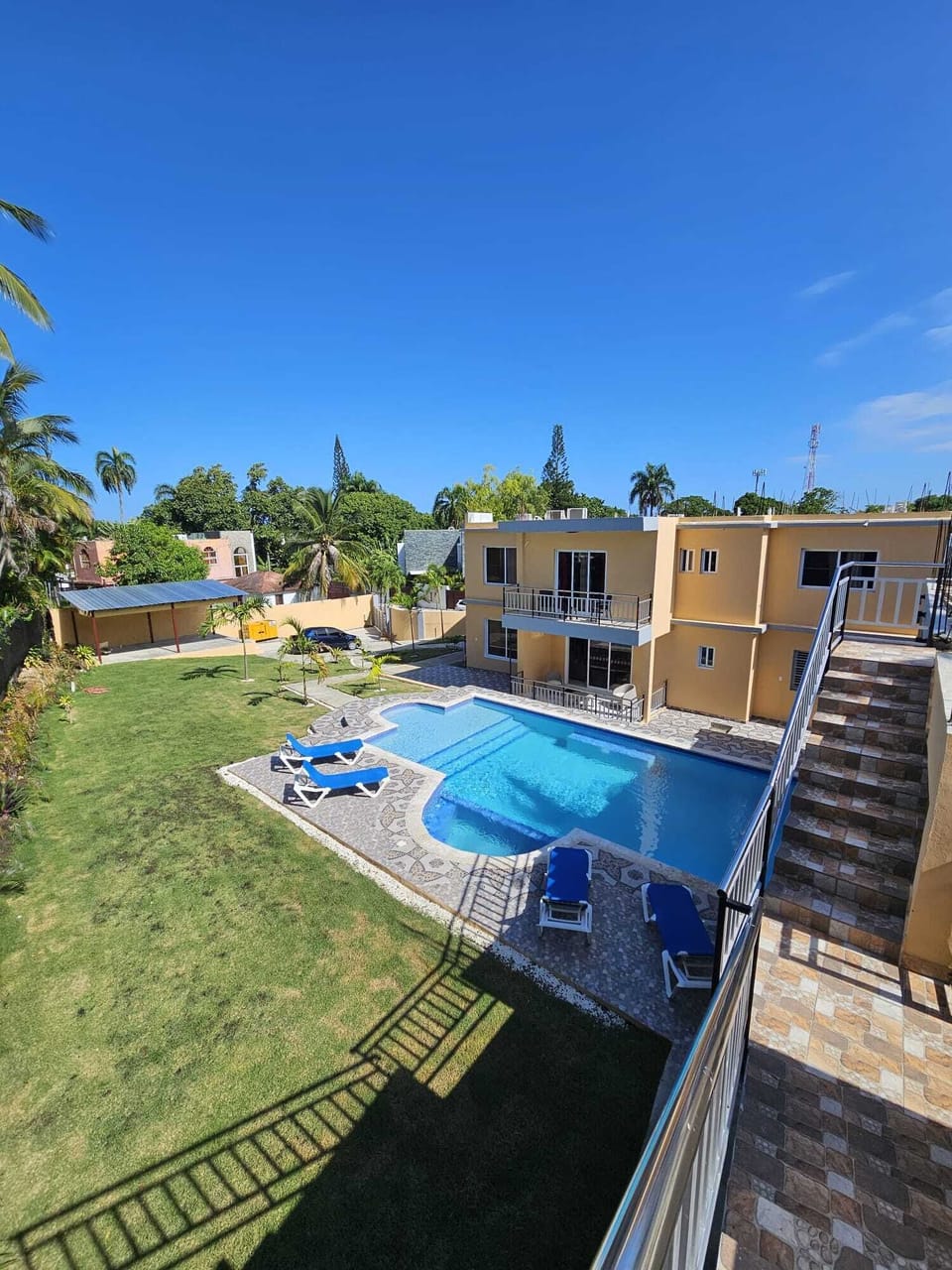 Pool and lawn