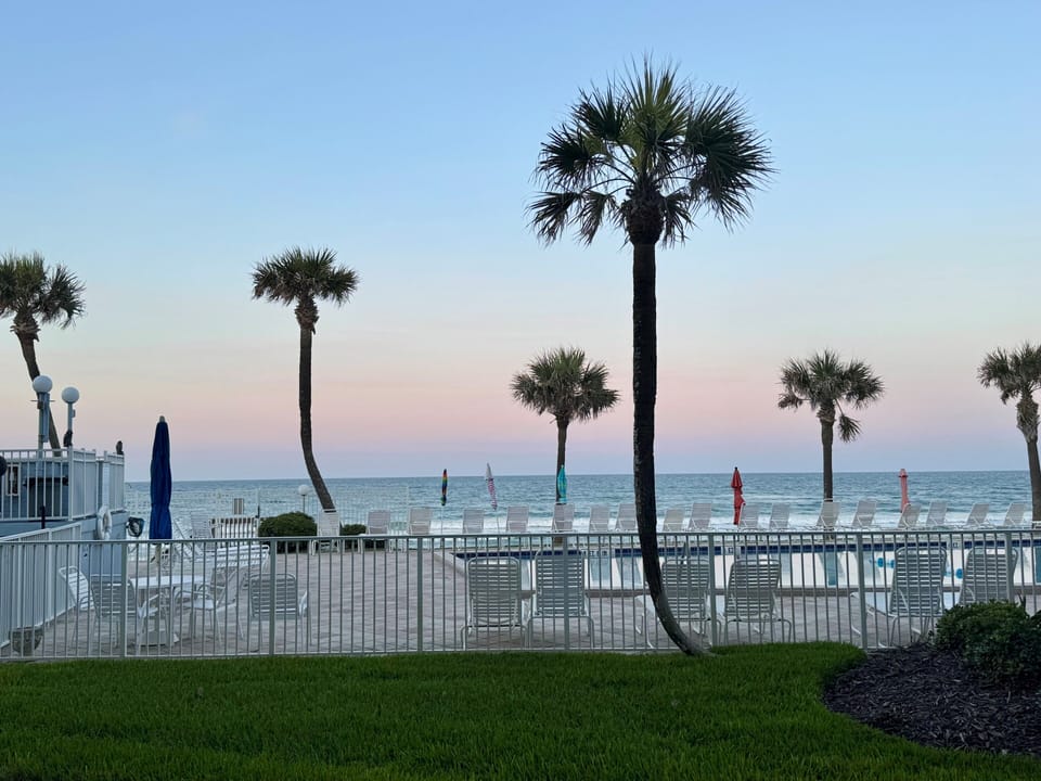 Pre-sunset view from the patio