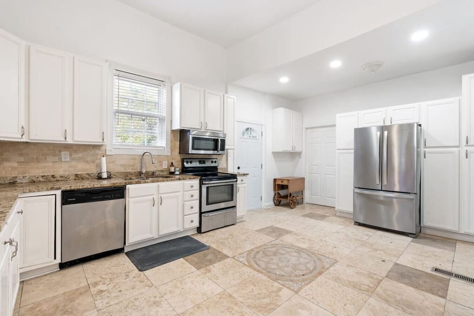 Kitchen offers everything you need for home-cooked meals or simple morning routines.