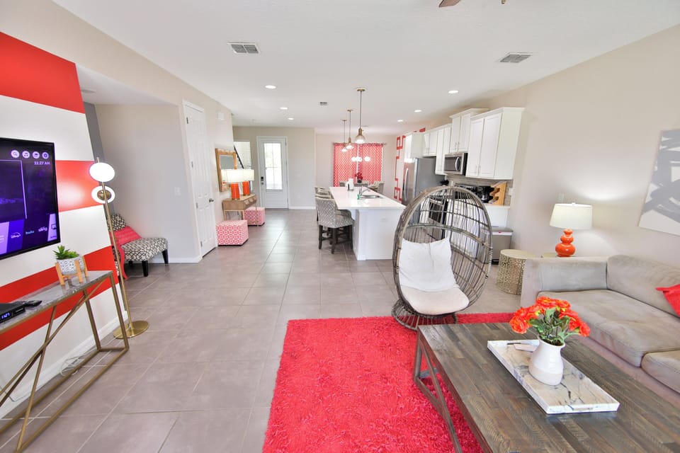 Open concept living room and kitchen
