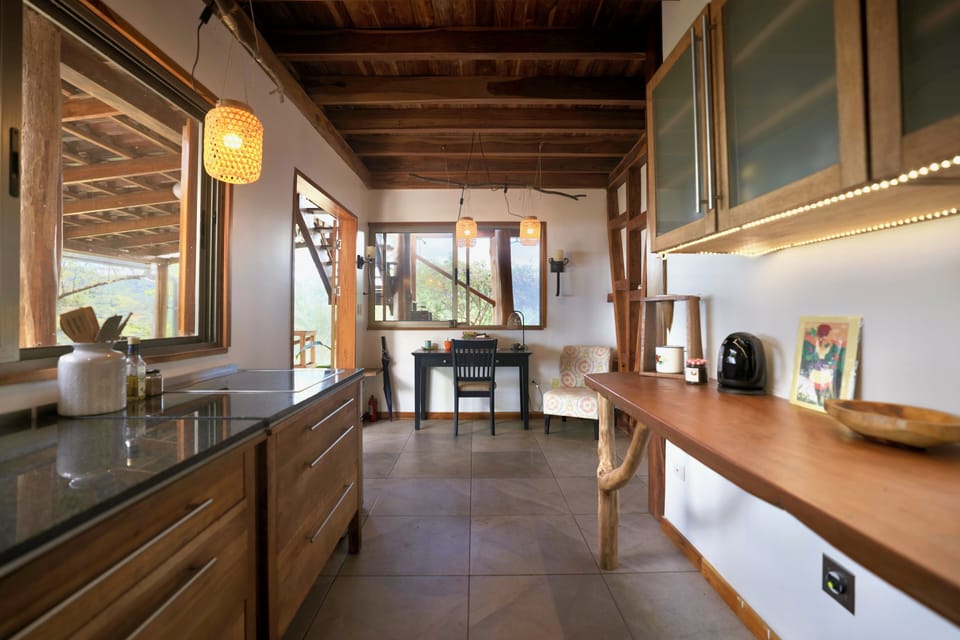 Desk space just off the kitchen 