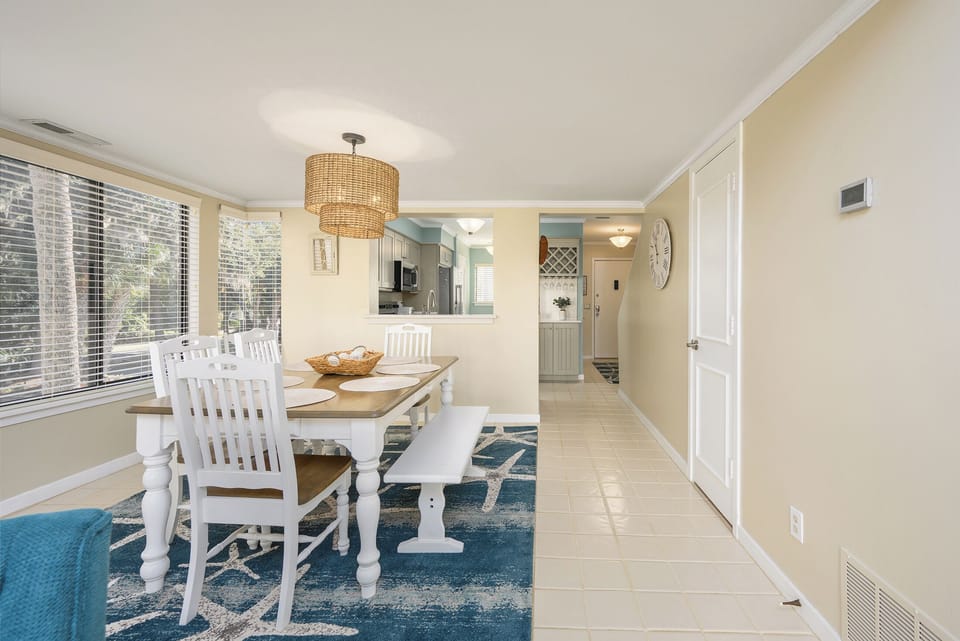 View of dining room and with plenty of windows to bring in the light