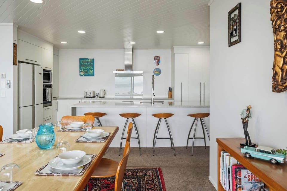 Open plan dining and kitchen areas ensure a lovely social space.