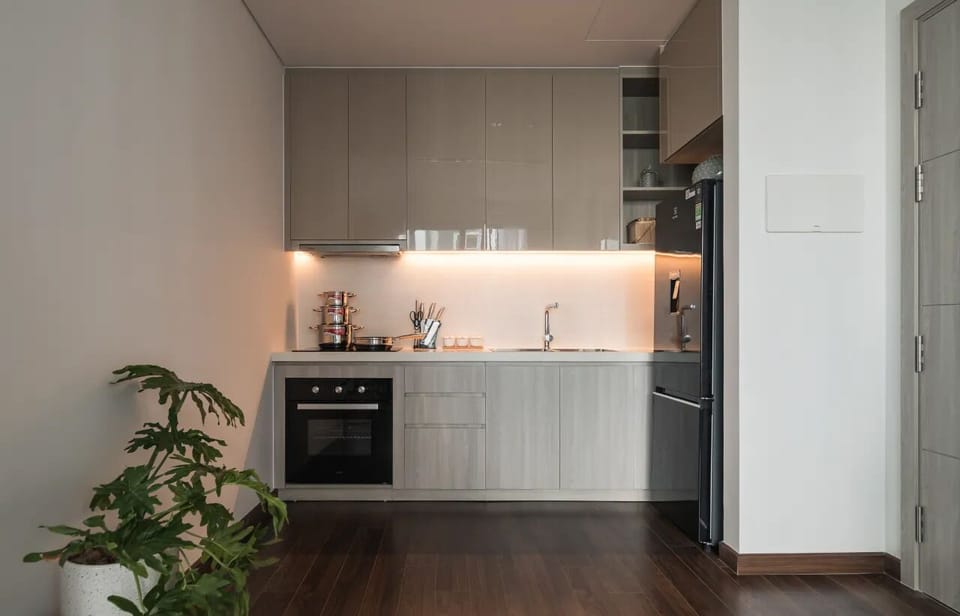 Apartment, Balcony, Garden View | Private kitchen