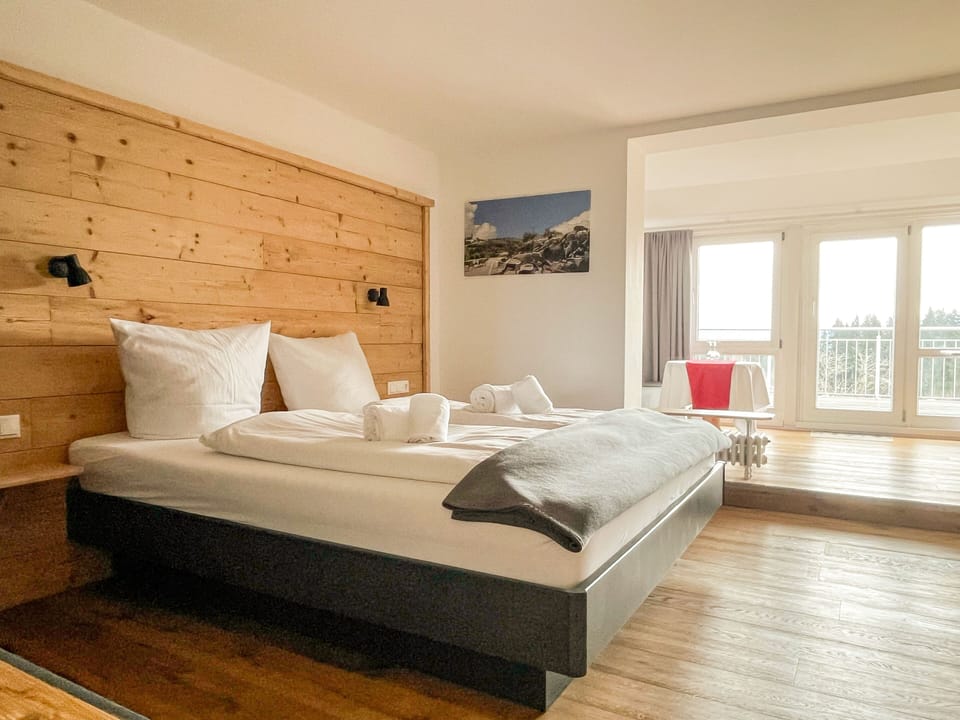 Panoramic Double Room, 1 Queen Bed with Sofa bed, Mountain View | Desk, laptop workspace, soundproofing, free WiFi
