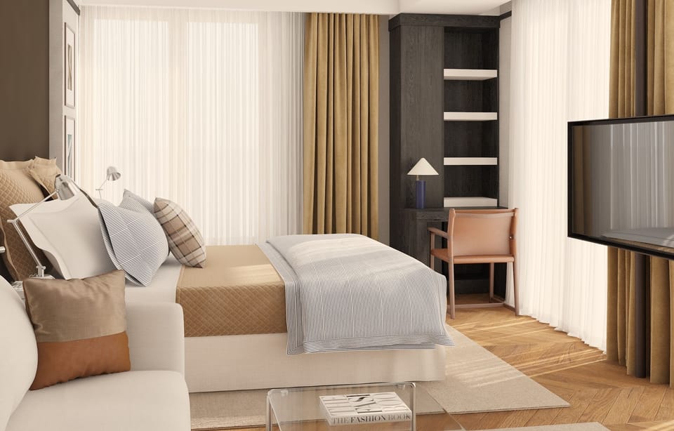 Deluxe Studio Suite | Frette Italian sheets, premium bedding, Select Comfort beds, minibar