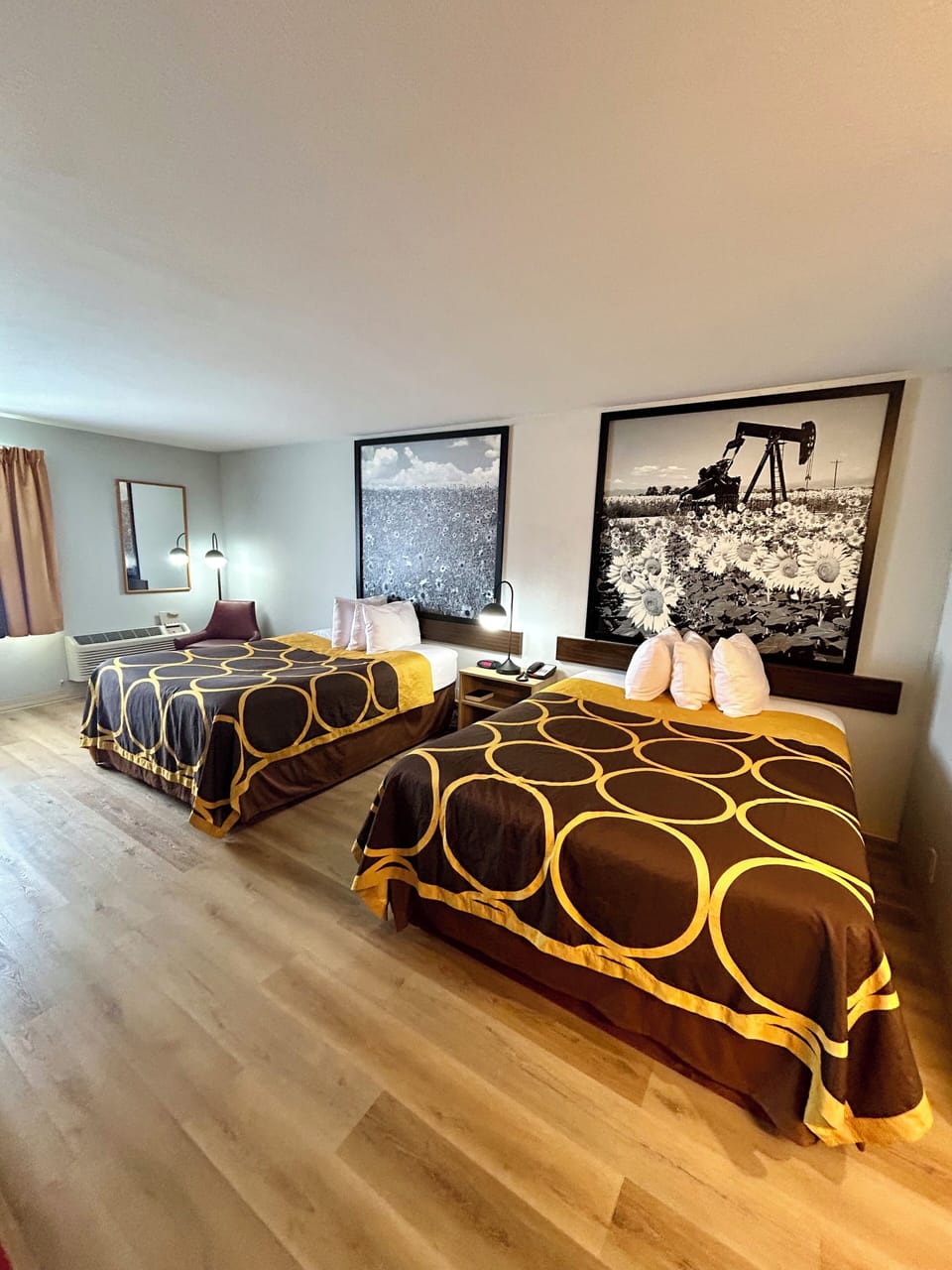 Standard Room, 2 Queen Beds | Desk, iron/ironing board, free WiFi, bed sheets