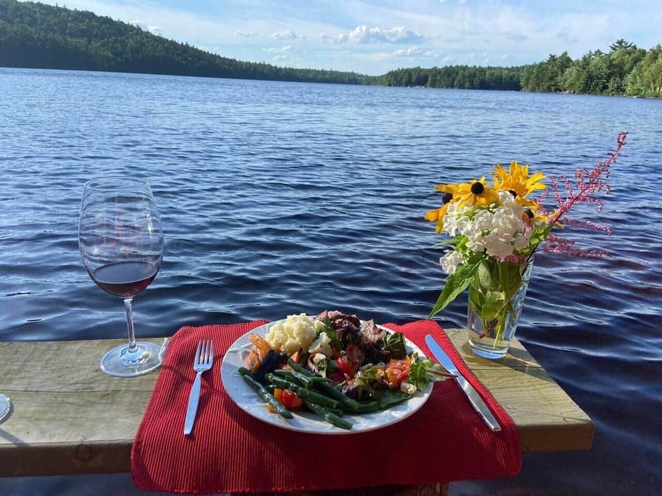 Dinner IN the water.  Sit in Adirondack chairs and feast. 