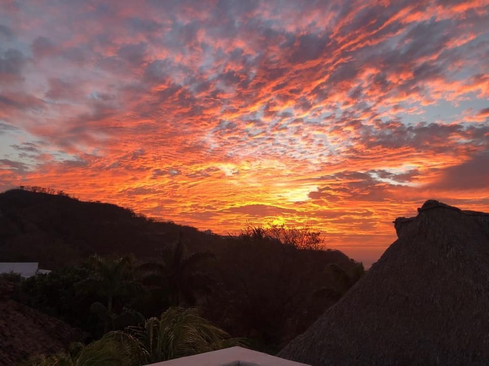 Sunset view from terrace