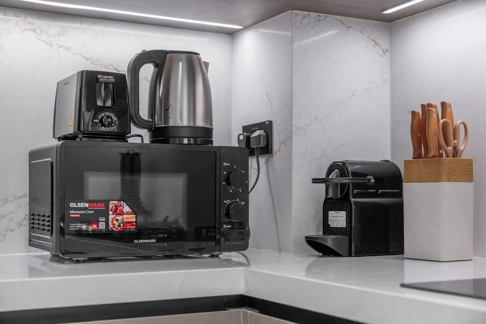 Modern kitchen with all essentials for your stay