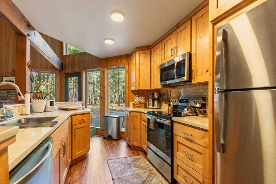 Fully stocked kitchen with everything needed for group meals