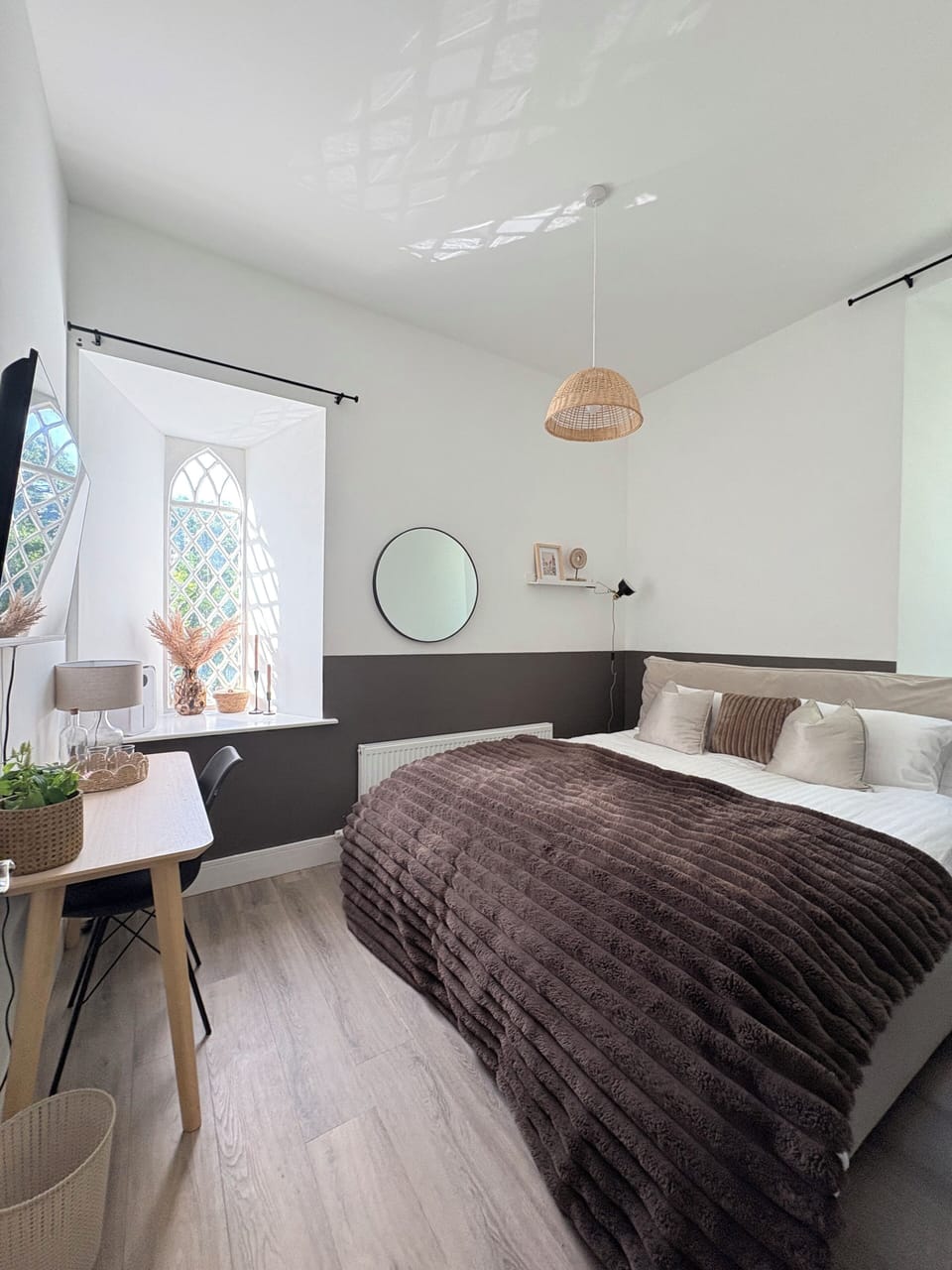 Triple Room, Garden View | Desk, laptop workspace, free WiFi