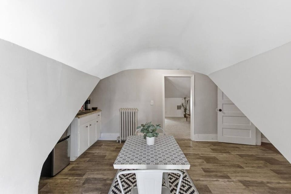 Enjoy a cozy dining space with an inviting loft feel, perfect for meals, work, or quiet mornings.