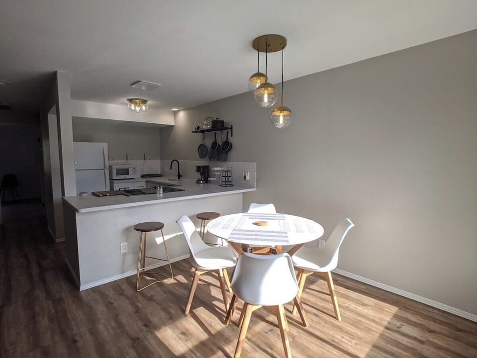 Open concept kitchen and dining