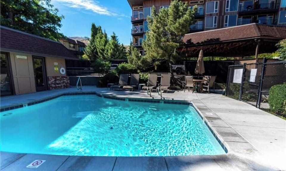 Heated play pool with outdoor furniture and sauna. Just steps from the front door. The pool will be opened on May 15th - September 30th. The sauna is open year round. 

Pool hours are 9AM - 10PM.

**Featuring ADULTS ONLY hours from 3-5PM daily.**