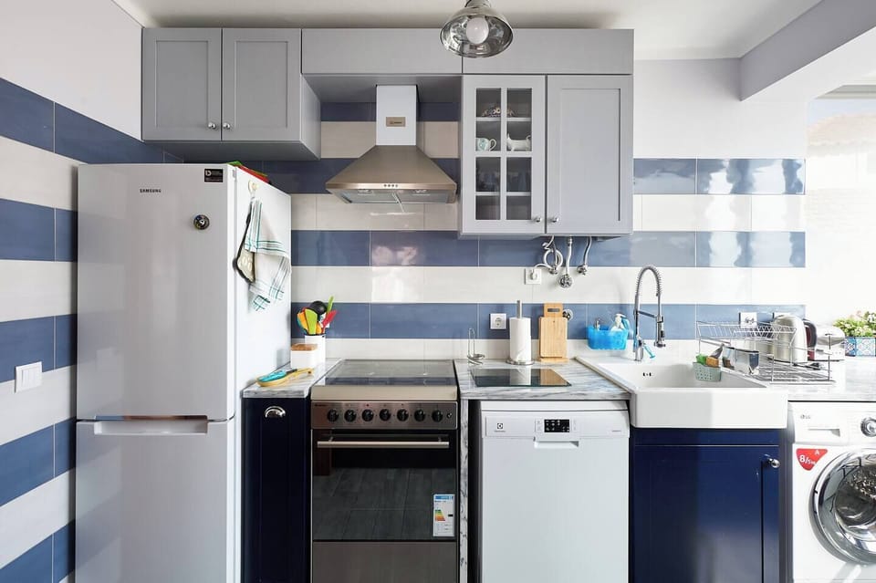 Fully equipped kitchen with modern appliances