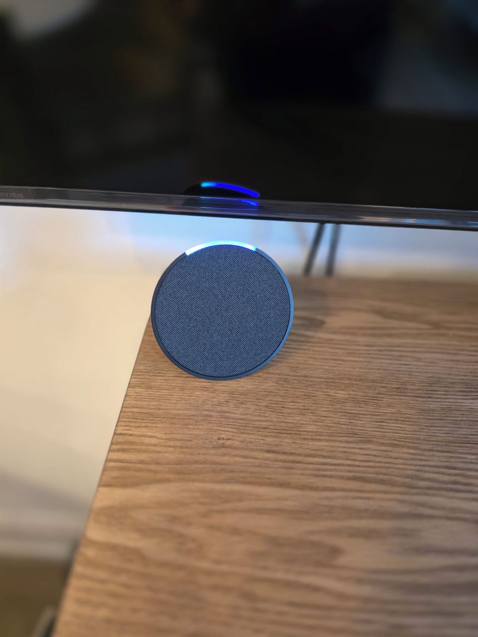 Alexa device at your command for music or to change overhead lighting