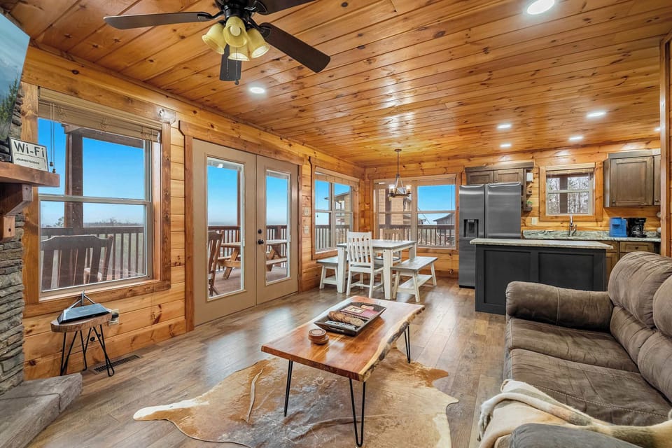 Open living space with plenty of room to hang out, cook, and relax.