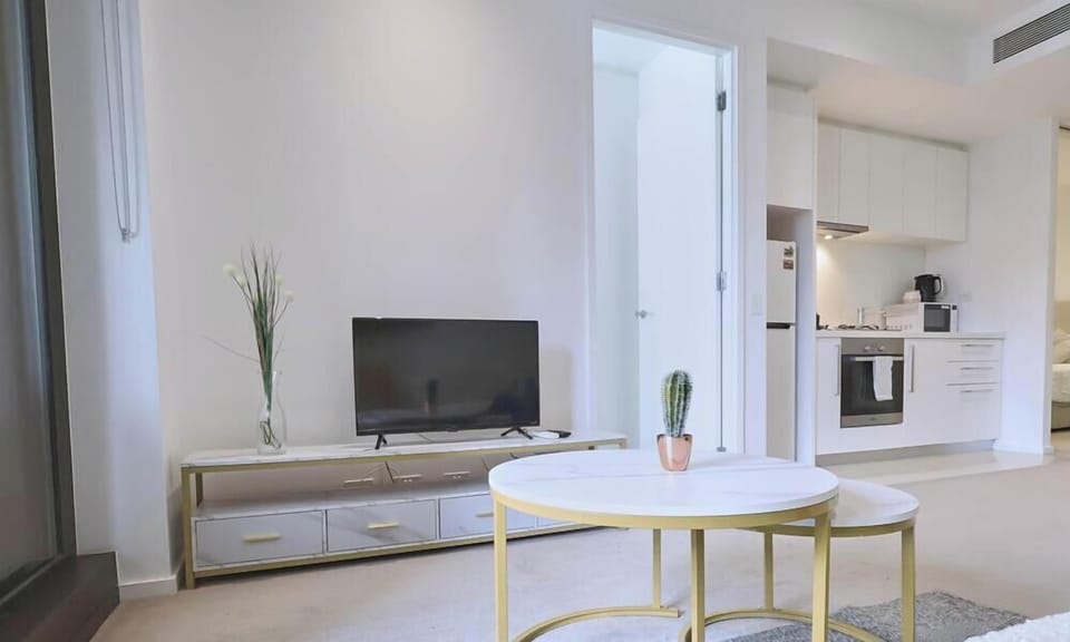 Comfortable sofa and TV