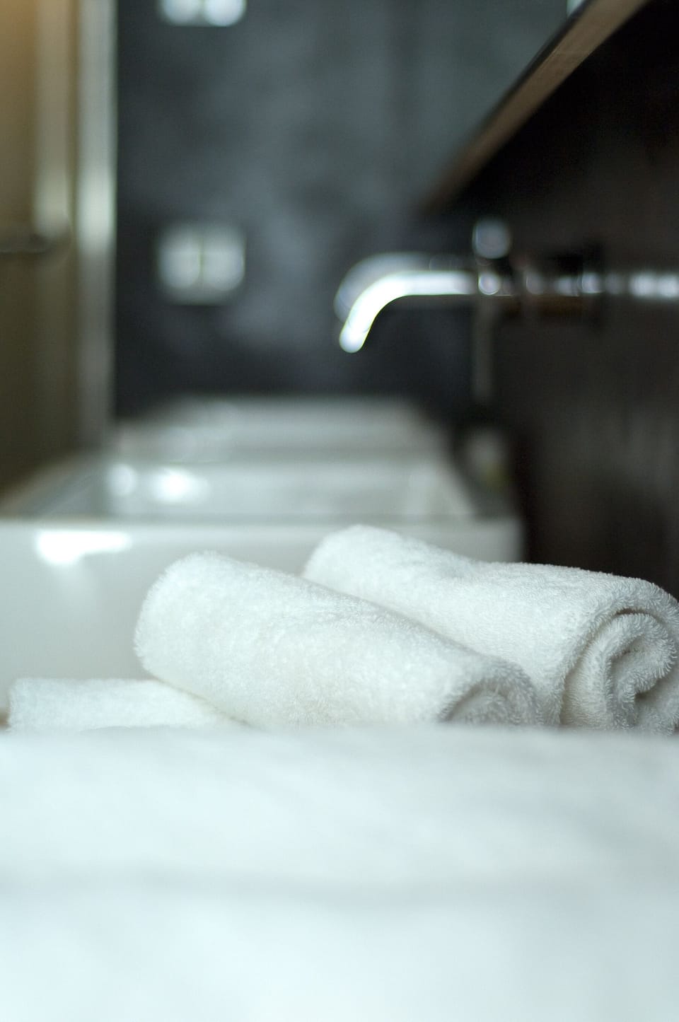 Shower, designer toiletries, hair dryer, bathrobes