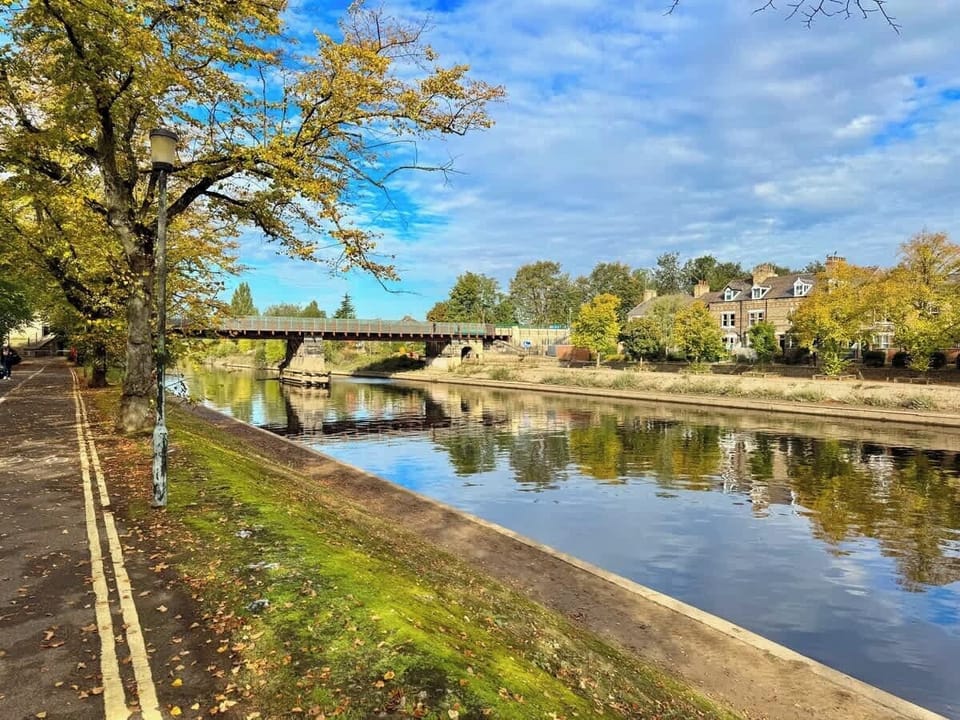 Beautiful riverside walk moments from the apartment along River Ouse. Enjoy easy strolls to York Minster, Museum Gardens, and The Shambles while staying in the heart of historic York.