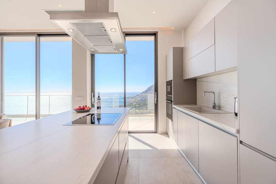 Villa, 4 Bedrooms, Private Pool, Sea View | Private kitchen | Microwave, coffee/tea maker, highchair