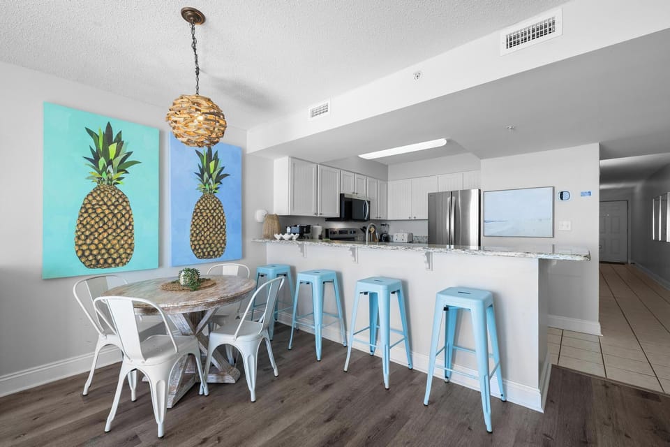 Dining area and kitchen