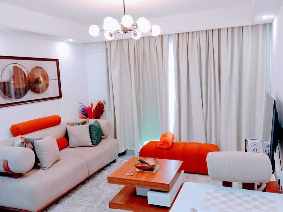 Classic Apartment, Balcony, City View | Living area | 55-inch Smart TV with cable channels, Netflix, first-run movies