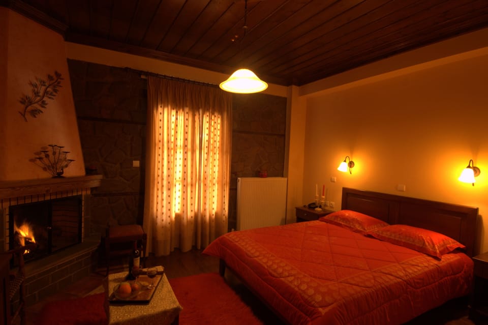 Double Room, Fireplace, Mountain View | In-room safe, soundproofing, iron/ironing board (on request)
