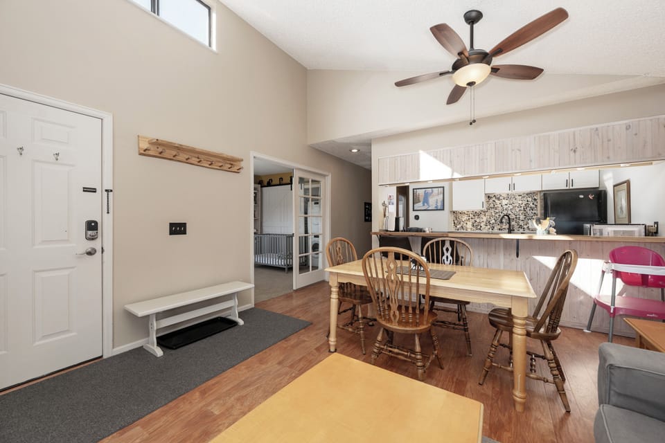 Spacious open-concept living with your dining table perfectly positioned near the modern kitchen for memorable family meals together.