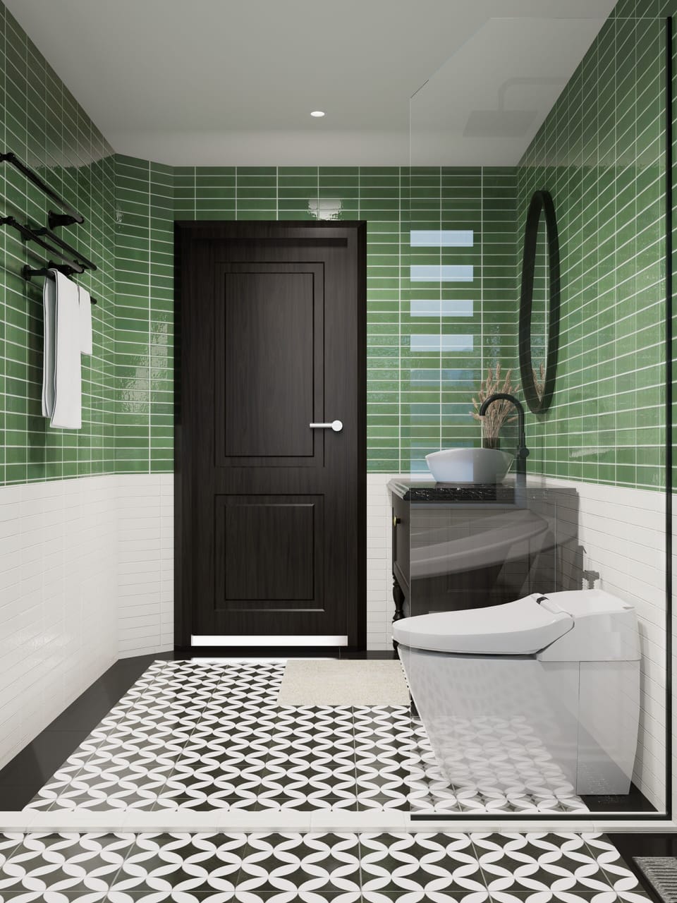 Shower, free toiletries, hair dryer, bathrobes