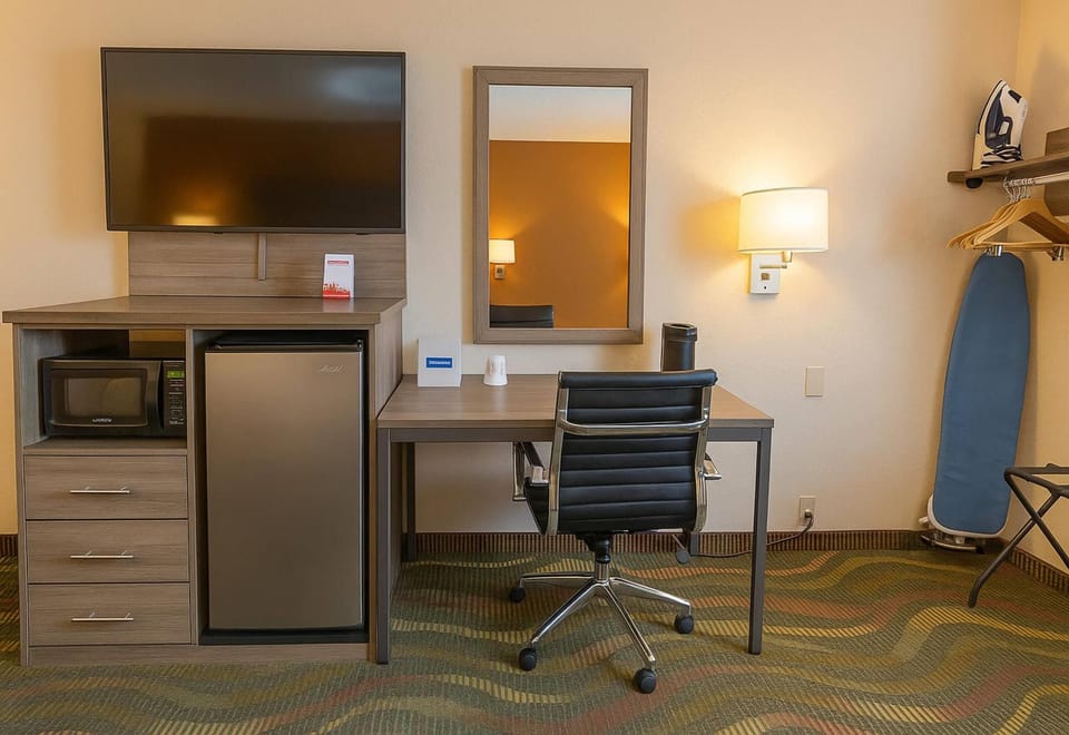 Desk, soundproofing, iron/ironing board, rollaway beds