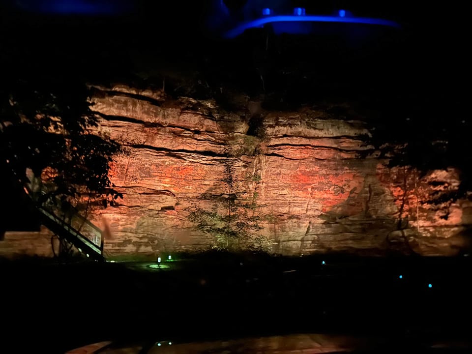 illuminated bluff