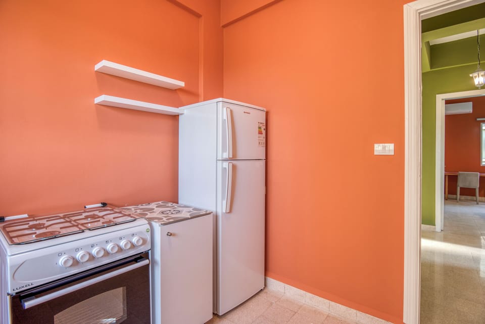 Apartment, 2 Bedrooms, Balcony, City View | Private kitchen | Full-size fridge, microwave, oven, stovetop