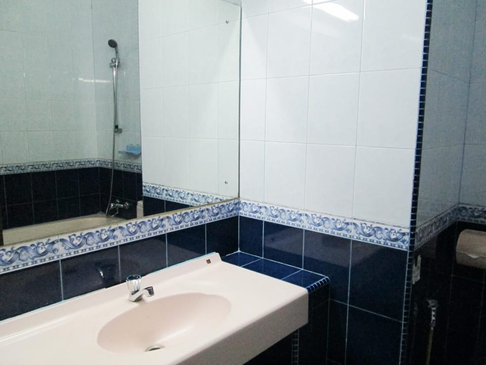 Shower, free toiletries, towels