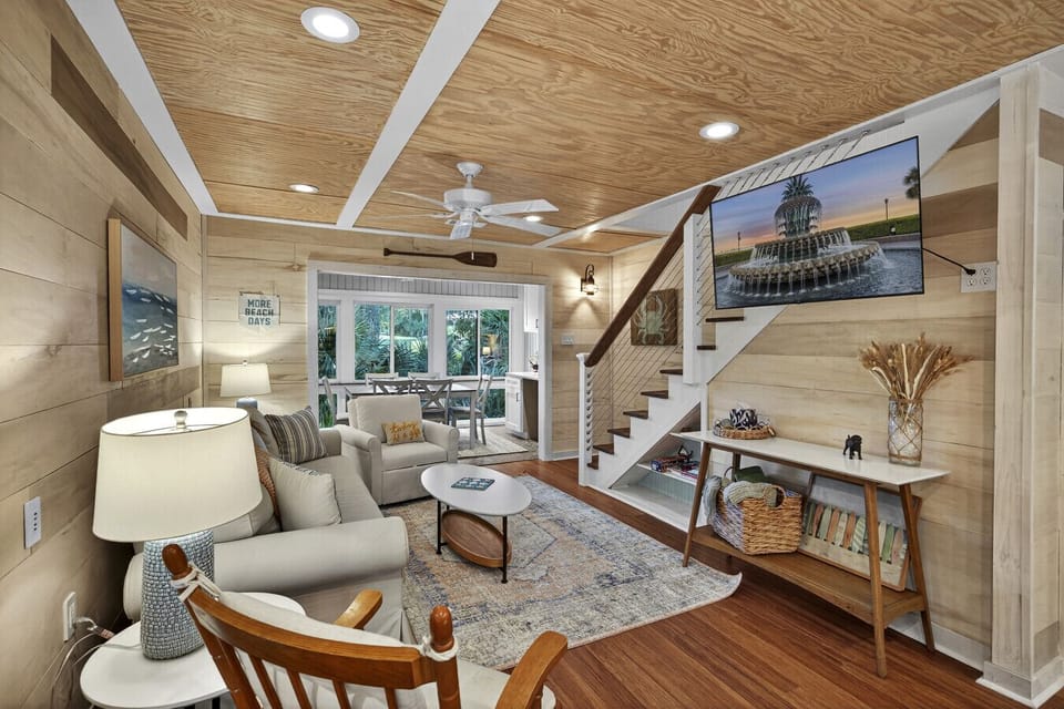 Living Room with smart TV and plenty of seating