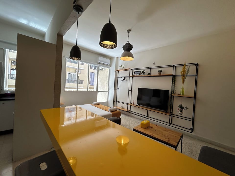 Studio, 1 Double Bed, Balcony, City View | Living area | 43-inch Smart TV with cable channels, streaming services
