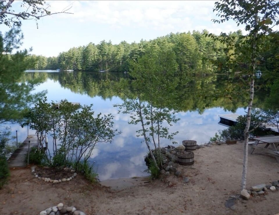 View from the wrap-around porch of lake