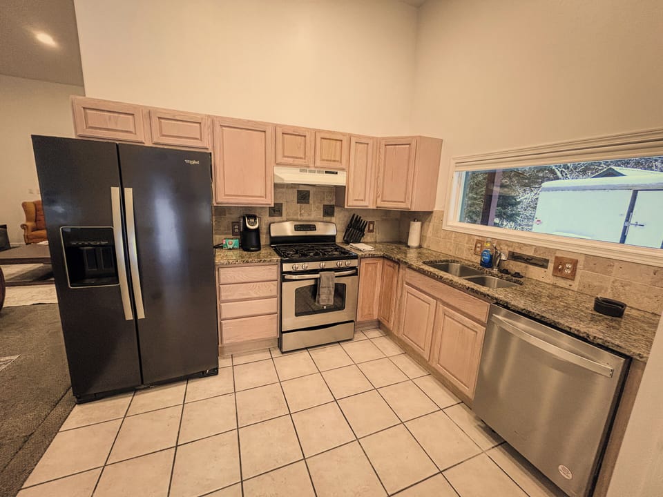 Kitchen with mountain views that connects with Dining /Living Area.