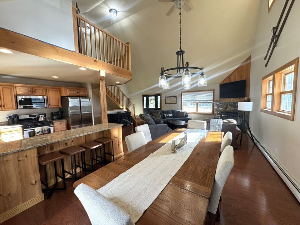 Dining room with Island seating at the kitchen